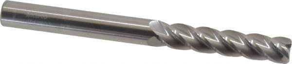 Accupro - 3/8", 4 Flute, Single End, Solid Carbide, 0.02" Corner Radius End Mill - 4" OAL, 40° Helix, Right Hand Flute, 1-3/4" LOC, Right Hand Cut - Eagle Tool & Supply