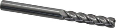 Accupro - 3/8", 4 Flute, Single End, Solid Carbide, 0.06" Corner Radius End Mill - 4" OAL, 40° Helix, Right Hand Flute, 1-3/4" LOC, Right Hand Cut - Eagle Tool & Supply