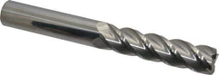 Accupro - 3/4", 4 Flute, Single End, Solid Carbide, 0.06" Corner Radius End Mill - 6" OAL, 40° Helix, Right Hand Flute, 3" LOC, Right Hand Cut - Eagle Tool & Supply