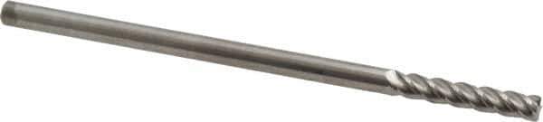 Accupro - 3/16", 4 Flute, Single End, Solid Carbide, 0.02" Corner Radius End Mill - 4" OAL, 40° Helix, Right Hand Flute, 1" LOC, Right Hand Cut - Eagle Tool & Supply