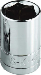 SK - 11/16", 1/2" Drive, Standard Hand Socket - 6 Points, Steel, Chrome Finish - Eagle Tool & Supply