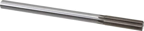 Interstate - 0.618" High Speed Steel Chucking Reamer - Straight Flute, 9/16" Straight Shank, 2-1/4" Flute Length, 9" OAL - Eagle Tool & Supply