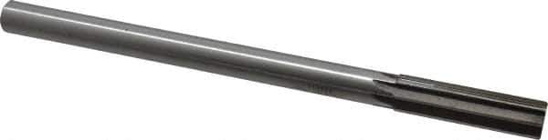 Interstate - 0.632" High Speed Steel Chucking Reamer - Straight Flute, 9/16" Straight Shank, 2-1/4" Flute Length, 9" OAL - Eagle Tool & Supply