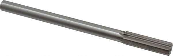Interstate - 0.658" High Speed Steel Chucking Reamer - Straight Flute, 9/16" Straight Shank, 2-1/4" Flute Length, 9" OAL - Eagle Tool & Supply
