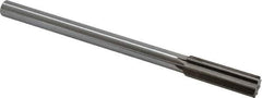 Interstate - 0.697" High Speed Steel Chucking Reamer - Straight Flute, 9/16" Straight Shank, 2-1/4" Flute Length, 9" OAL - Eagle Tool & Supply