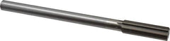 Interstate - 0.699" High Speed Steel Chucking Reamer - Straight Flute, 9/16" Straight Shank, 2-1/4" Flute Length, 9" OAL - Eagle Tool & Supply