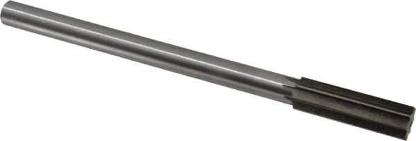 Interstate - 0.728" High Speed Steel Chucking Reamer - Straight Flute, 5/8" Straight Shank, 2-1/2" Flute Length, 9-1/2" OAL - Eagle Tool & Supply