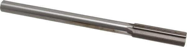 Interstate - 0.762" High Speed Steel Chucking Reamer - Straight Flute, 5/8" Straight Shank, 2-1/2" Flute Length, 9-1/2" OAL - Eagle Tool & Supply