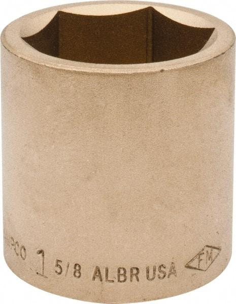 Ampco - 1-5/8", 3/4" Drive, Standard Hand Socket - 6 Points, 2-1/4" OAL, Aluminum Bronze - Eagle Tool & Supply