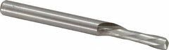 Onsrud - 1/4" Cutting Diam x 3/4" Length of Cut, 1 Flute, Downcut Spiral Router Bit - Uncoated, Right Hand Cut, High Speed Steel, 2-3/4" OAL x 1/4" Shank Diam, Single Edge, 19 to 32° Helix Angle - Eagle Tool & Supply