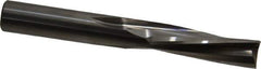 Onsrud - 1/2" Cutting Diam x 1-5/8" Length of Cut, 3 Flute, Downcut Spiral Router Bit - Uncoated, Right Hand Cut, Solid Carbide, 4" OAL x 1/2" Shank Diam, Three Edge, 10° Helix Angle - Eagle Tool & Supply