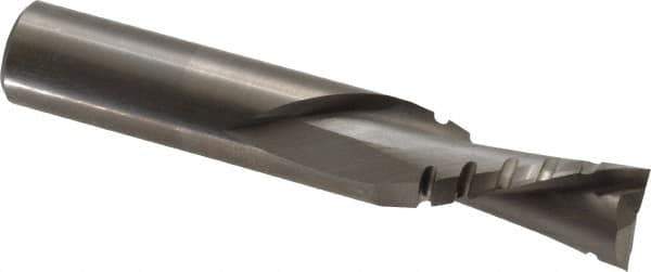 Onsrud - 1/2" Cutting Diam x 1-1/8" Length of Cut, 2 Flute, Downcut Spiral Router Bit - Uncoated, Right Hand Cut, Solid Carbide, 3" OAL x 1/2" Shank Diam, Chipbreaker, 30° Helix Angle - Eagle Tool & Supply