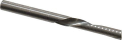 Onsrud - 1/4" Cutting Diam x 1-1/4" Length of Cut, 1 Flute, Downcut Spiral Router Bit - Uncoated, Right Hand Cut, Solid Carbide, 3" OAL x 1/4" Shank Diam, Single Edge, 22° Helix Angle - Eagle Tool & Supply