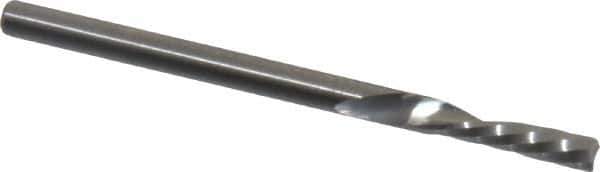 Onsrud - 1/8" Cutting Diam x 1/2" Length of Cut, 1 Flute, Downcut Spiral Router Bit - Uncoated, Right Hand Cut, Solid Carbide, 2" OAL x 1/8" Shank Diam, Single Edge, 21° Helix Angle - Eagle Tool & Supply