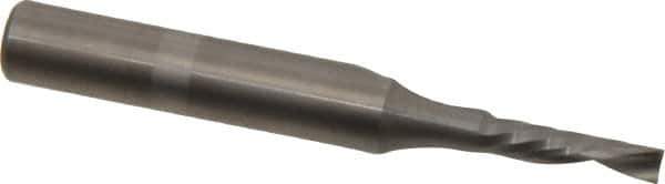 Onsrud - 1/8" Cutting Diam x 1/2" Length of Cut, 1 Flute, Downcut Spiral Router Bit - Uncoated, Right Hand Cut, Solid Carbide, 2" OAL x 1/4" Shank Diam, Single Edge, 21° Helix Angle - Eagle Tool & Supply