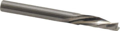 Onsrud - 1/4" Cutting Diam x 3/4" Length of Cut, 1 Flute, Downcut Spiral Router Bit - Uncoated, Right Hand Cut, Solid Carbide, 2-1/2" OAL x 1/4" Shank Diam, Single Edge, 21° Helix Angle - Eagle Tool & Supply