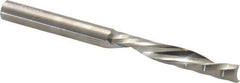 Onsrud - 1/4" Cutting Diam x 1-1/2" Length of Cut, 1 Flute, Downcut Spiral Router Bit - Uncoated, Right Hand Cut, Solid Carbide, 3" OAL x 1/4" Shank Diam, Single Edge - Eagle Tool & Supply