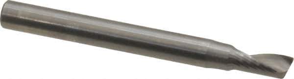 Onsrud - 7/32" Cutting Diam x 7/16" Length of Cut, 1 Flute, Upcut Spiral Router Bit - Uncoated, Right Hand Cut, Solid Carbide, 2-1/2" OAL x 1/4" Shank Diam, Single Edge, 22° Helix Angle - Eagle Tool & Supply