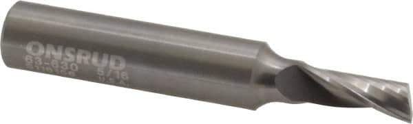 Onsrud - 5/16" Cutting Diam x 3/4" Length of Cut, 1 Flute, Upcut Spiral Router Bit - Uncoated, Right Hand Cut, Solid Carbide, 3" OAL x 1/2" Shank Diam, Single Edge, 22° Helix Angle - Eagle Tool & Supply