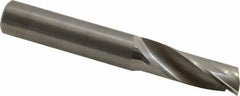 Onsrud - 1/2" Cutting Diam x 1-3/8" Length of Cut, 1 Flute, Upcut Spiral Router Bit - Uncoated, Right Hand Cut, Solid Carbide, 3-1/2" OAL x 1/2" Shank Diam, Single Edge, 22° Helix Angle - Eagle Tool & Supply