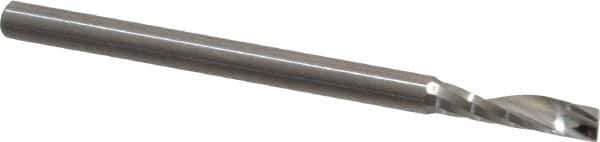 Onsrud - 1/8" Cutting Diam x 1/2" Length of Cut, 1 Flute, Upcut Spiral Router Bit - Uncoated, Right Hand Cut, Solid Carbide, 2" OAL x 1/8" Shank Diam, Single Edge, 21° Helix Angle - Eagle Tool & Supply