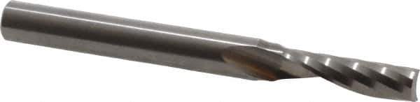 Onsrud - 7/32" Cutting Diam x 3/4" Length of Cut, 1 Flute, Upcut Spiral Router Bit - Uncoated, Right Hand Cut, Solid Carbide, 2-1/2" OAL x 1/4" Shank Diam, Single Edge, 21° Helix Angle - Eagle Tool & Supply