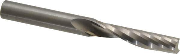 Onsrud - 3/8" Cutting Diam x 1-5/8" Length of Cut, 1 Flute, Upcut Spiral Router Bit - Uncoated, Right Hand Cut, Solid Carbide, 3-1/2" OAL x 3/8" Shank Diam, Single Edge, 21° Helix Angle - Eagle Tool & Supply