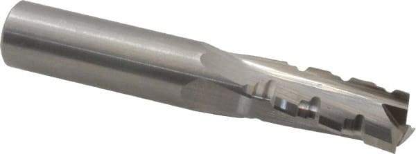 Onsrud - 1/2" Cutting Diam x 1-1/8" Length of Cut, 3 Flute, Upcut Spiral Router Bit - Uncoated, Right Hand Cut, Solid Carbide, 3" OAL x 1/2" Shank Diam, Three Edge, 10° Helix Angle - Eagle Tool & Supply