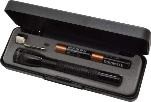 Mag-Lite - Krypton Bulb, 9 Lumens, Mini Flashlight - Black Aluminum Body, 2 AAA Alkaline Batteries Included - Eagle Tool & Supply