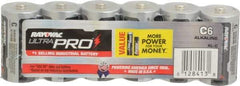 Rayovac - Size C, Alkaline, 6 Pack, Standard Battery - 1.5 Volts, Button Tab Terminal - Eagle Tool & Supply