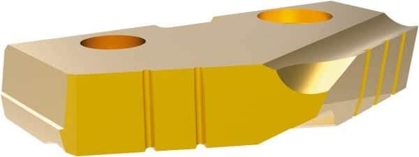 Allied Machine and Engineering - 1-19/32" Diam x 1/4" Thick, Seat Code 3, 144° Included Angle Spade Drill Insert - TiN Coated, Cobalt, Grade Super Cobalt, Series T-A - Eagle Tool & Supply