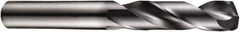 DORMER - 5.6mm 140° Spiral Flute Solid Carbide Screw Machine Drill Bit - TiAlN Finish, Right Hand Cut, 28mm Flute Length, 66mm OAL, Four Facet Split Point, Straight Shank, Through Coolant - Eagle Tool & Supply