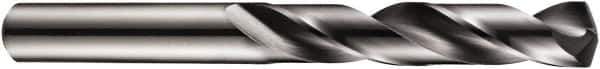 DORMER - 7.4mm 140° Solid Carbide Jobber Drill - TiAlN Finish, Right Hand Cut, Spiral Flute, Straight Shank, 91mm OAL, Four Facet Split Point - Eagle Tool & Supply