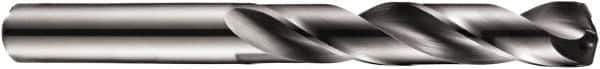 DORMER - 12.5mm 140° Solid Carbide Jobber Drill - TiAlN Finish, Right Hand Cut, Spiral Flute, Straight Shank, 124mm OAL, Four Facet Split Point - Eagle Tool & Supply