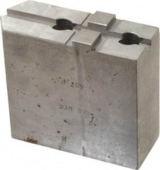 H & R Manufacturing - Tongue & Groove Attachment, Square Soft Lathe Chuck Jaw - Steel, 1-3/4" Btw Mount Hole Ctrs, 3-15/16" Long x 1-1/2" Wide x 3-3/8" High, 5/16" Groove - Eagle Tool & Supply