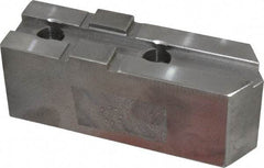 H & R Manufacturing - Tongue & Groove Attachment, Square Soft Lathe Chuck Jaw - Steel, 2.12" Btw Mount Hole Ctrs, 4-13/16" Long x 1-1/2" Wide x 1-7/8" High, 1/2" Groove - Eagle Tool & Supply