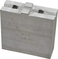 H & R Manufacturing - Tongue & Groove Attachment, Square Soft Lathe Chuck Jaw - Aluminum, 1-3/4" Btw Mount Hole Ctrs, 3-1/2" Long x 1-1/4" Wide x 3-3/8" High, 5/16" Groove - Eagle Tool & Supply