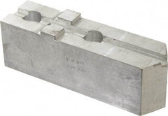 H & R Manufacturing - Tongue & Groove Attachment, Square Soft Lathe Chuck Jaw - Aluminum, 3" Btw Mount Hole Ctrs, 7-1/4" Long x 2" Wide x 2-5/16" High, 1/2" Groove - Eagle Tool & Supply