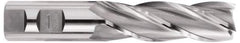 OSG - 1-3/4", 3" LOC, 1-1/4" Shank Diam, 5-1/2" OAL, 6 Flute, Cobalt Square End Mill - Single End, Uncoated, Spiral Flute, 30° Helix, Right Hand Cut, Right Hand Flute, Series 547 - Eagle Tool & Supply
