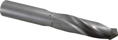 Made in USA - 16mm 118° Spiral Flute Carbide-Tipped Screw Machine Drill Bit - Bright Finish, Right Hand Cut, 2-7/8" Flute Length, 4-31/64" OAL, Standard Point, Straight Shank - Eagle Tool & Supply