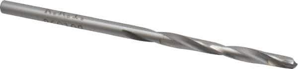 Made in USA - 1/8" 135° Carbide-Tipped Jobber Drill - Bright Finish, Right Hand Cut, Spiral Flute, Straight Shank, 2-3/4" OAL, Split Point - Eagle Tool & Supply
