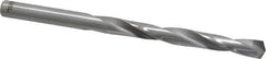 Made in USA - 19/64" 135° Carbide-Tipped Jobber Drill - Bright Finish, Right Hand Cut, Spiral Flute, Straight Shank, 4-3/8" OAL, Split Point - Eagle Tool & Supply