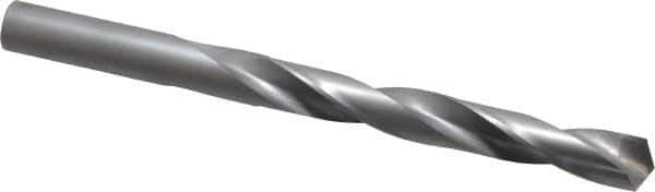 Made in USA - 15/32" 135° Carbide-Tipped Jobber Drill - Bright Finish, Right Hand Cut, Spiral Flute, Straight Shank, 5-3/4" OAL, Split Point - Eagle Tool & Supply