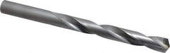 Made in USA - 17/32" 135° Carbide-Tipped Jobber Drill - Bright Finish, Right Hand Cut, Spiral Flute, Straight Shank, 6-5/8" OAL, Split Point - Eagle Tool & Supply