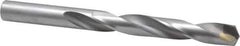 Made in USA - 41/64" 135° Carbide-Tipped Jobber Drill - Bright Finish, Right Hand Cut, Spiral Flute, Straight Shank, 7-1/8" OAL, Split Point - Eagle Tool & Supply
