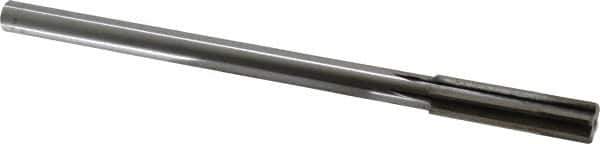 Made in USA - 0.55" Carbide-Tipped 6 Flute Chucking Reamer - Straight Flute, 7/16" Straight Shank, 2" Flute Length, 8" OAL - Eagle Tool & Supply
