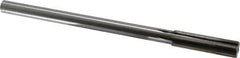 Made in USA - 0.55" Carbide-Tipped 6 Flute Chucking Reamer - Straight Flute, 7/16" Straight Shank, 2" Flute Length, 8" OAL - Eagle Tool & Supply