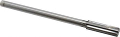 Made in USA - 0.577" Carbide-Tipped 6 Flute Chucking Reamer - Straight Flute, 7/16" Straight Shank, 2" Flute Length, 8" OAL - Eagle Tool & Supply