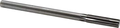 Made in USA - 0.607" Carbide-Tipped 6 Flute Chucking Reamer - Straight Flute, 9/16" Straight Shank, 2-1/4" Flute Length, 9" OAL - Eagle Tool & Supply