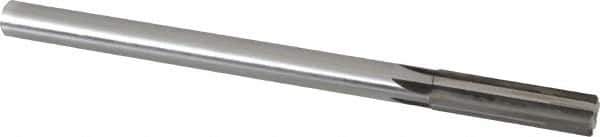 Made in USA - 0.616" Carbide-Tipped 6 Flute Chucking Reamer - Straight Flute, 9/16" Straight Shank, 2-1/4" Flute Length, 9" OAL - Eagle Tool & Supply